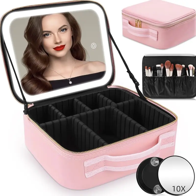 🔺Valise Makeup Organizer with LED Mirror🔺 - الصورة 2