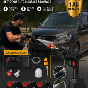 VALISE KARCHER 3 BATTERIE 48 volt 6 AH NOIR 30 BAR ( 105 DT )